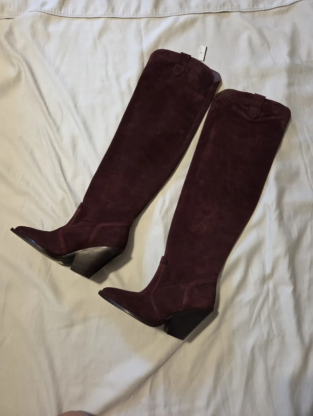 Free People Triple Crown Over The Knee Boot Espresso Suede, NWOT